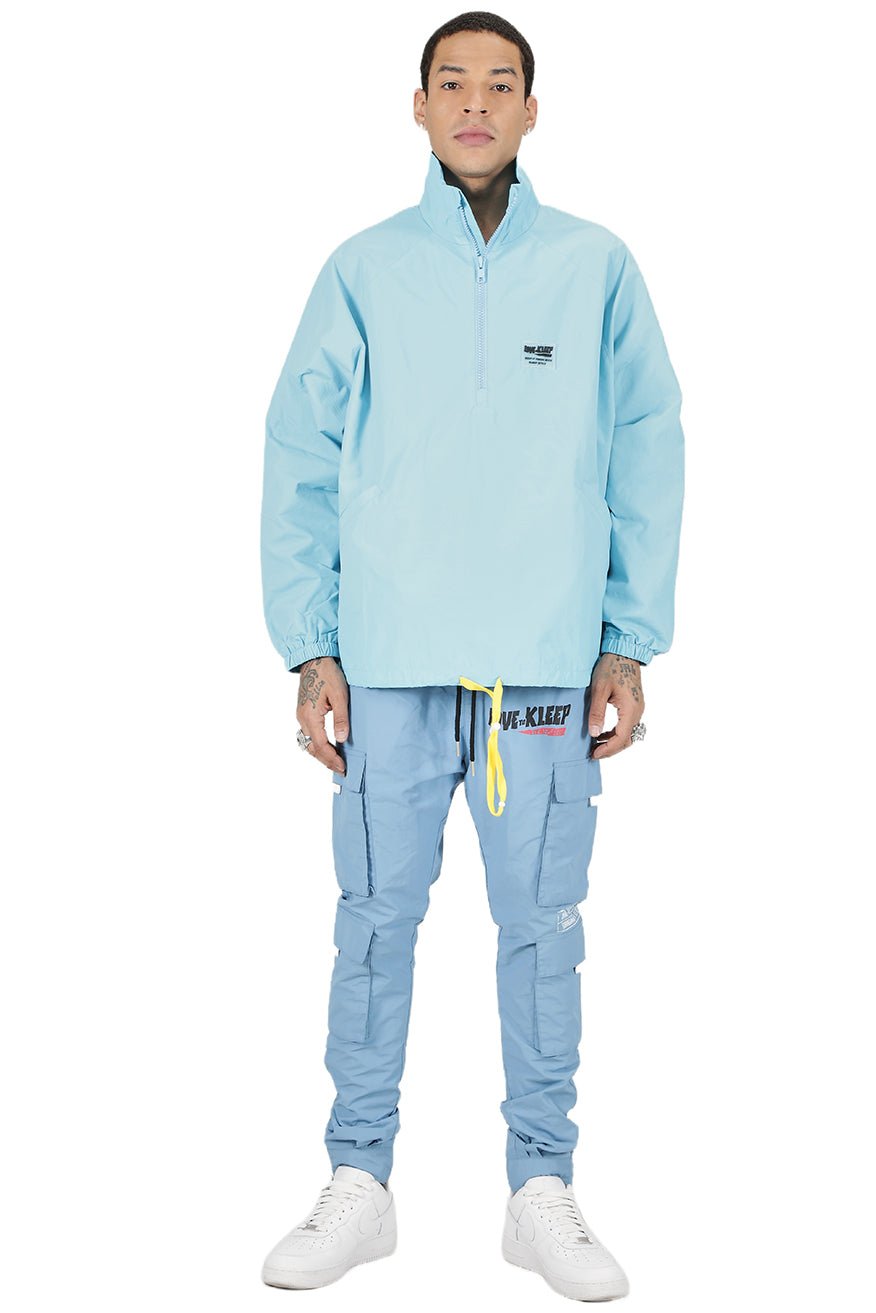 Chaqueta tipo jersey de manga larga con media cremallera de nailon crujiente de primera calidad para hombre de KLOUD