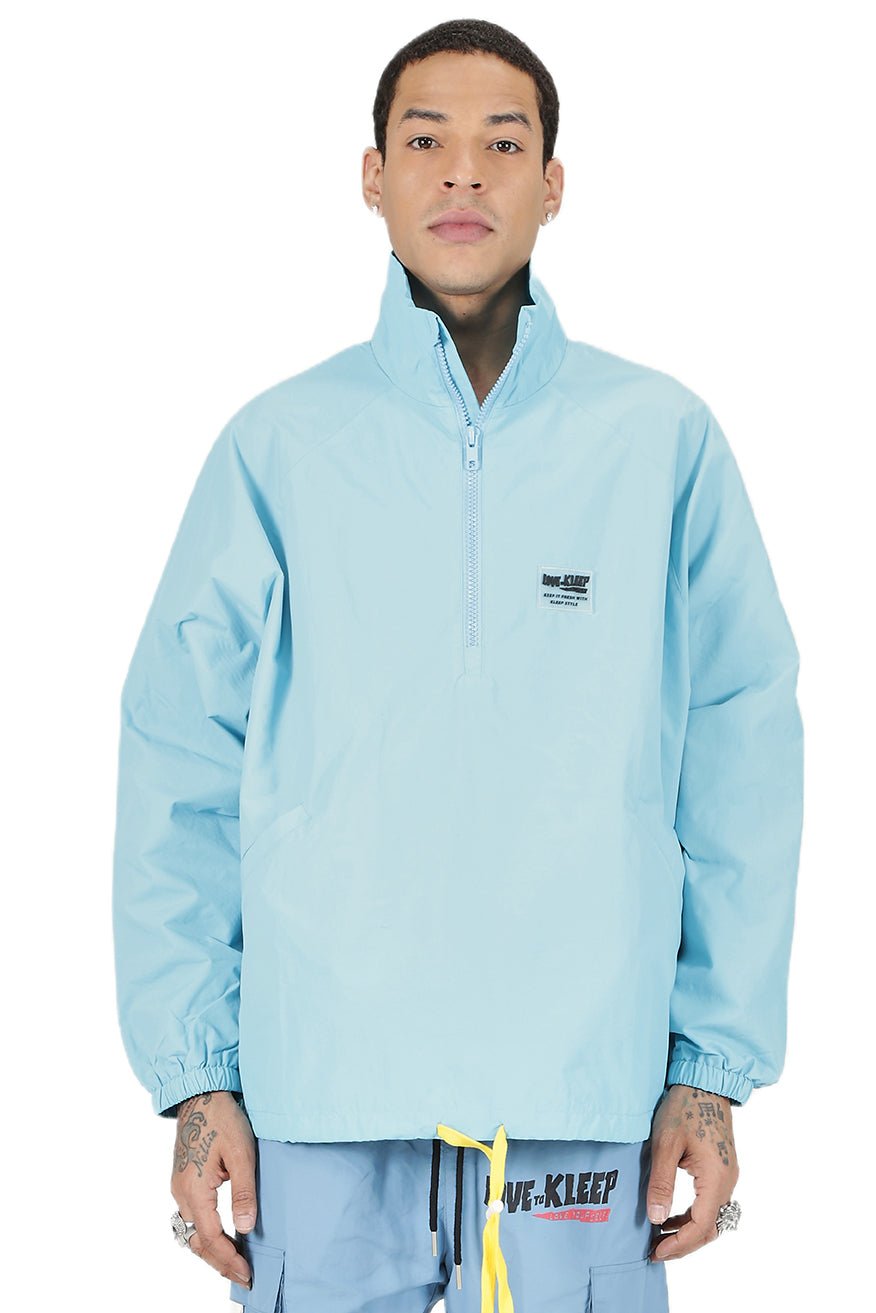 Chaqueta tipo jersey de manga larga con media cremallera de nailon crujiente de primera calidad para hombre de KLOUD