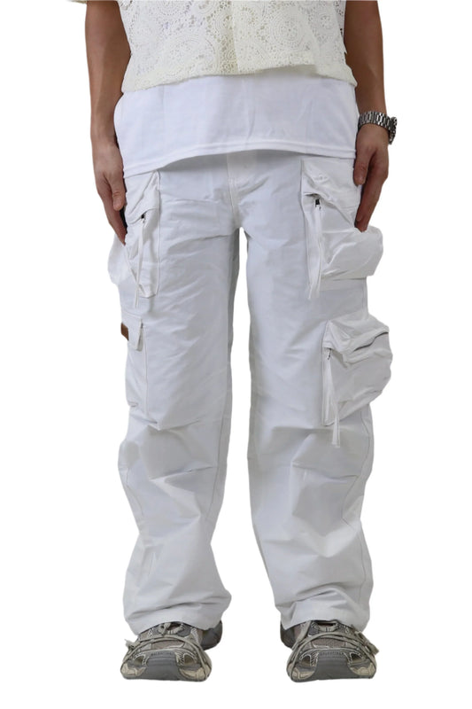 PANTALONES CARGO DE AJUSTE HOLGADO DE NYLON DE SARGA FINA REVOL