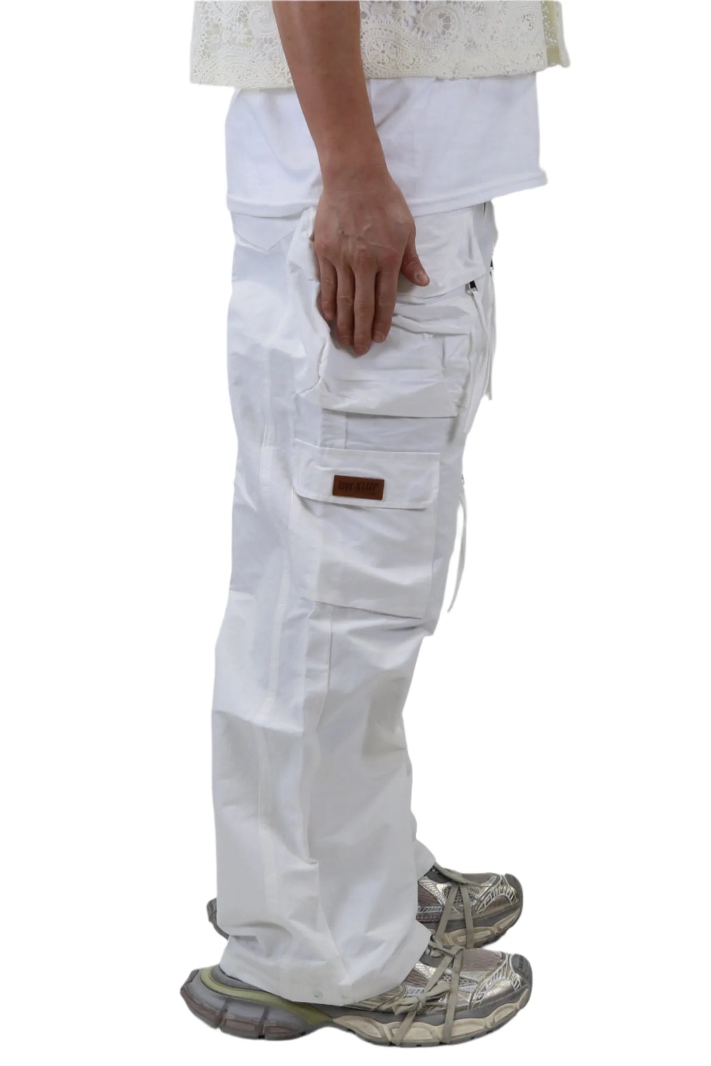 PANTALONES CARGO DE AJUSTE HOLGADO DE NYLON DE SARGA FINA REVOL