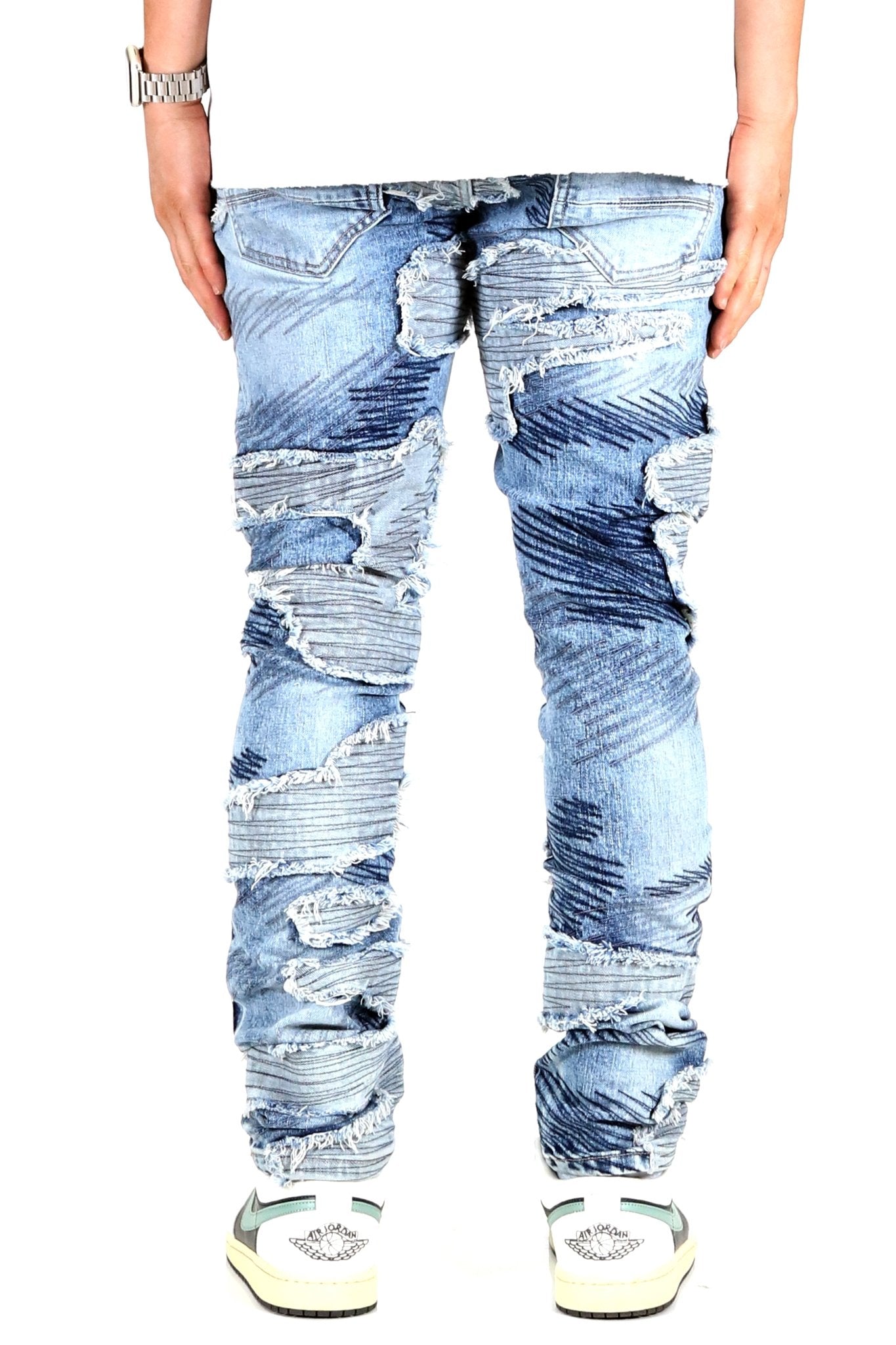 Pantalones vaqueros ajustados lavados pesados ​​premium SPHERE para hombre