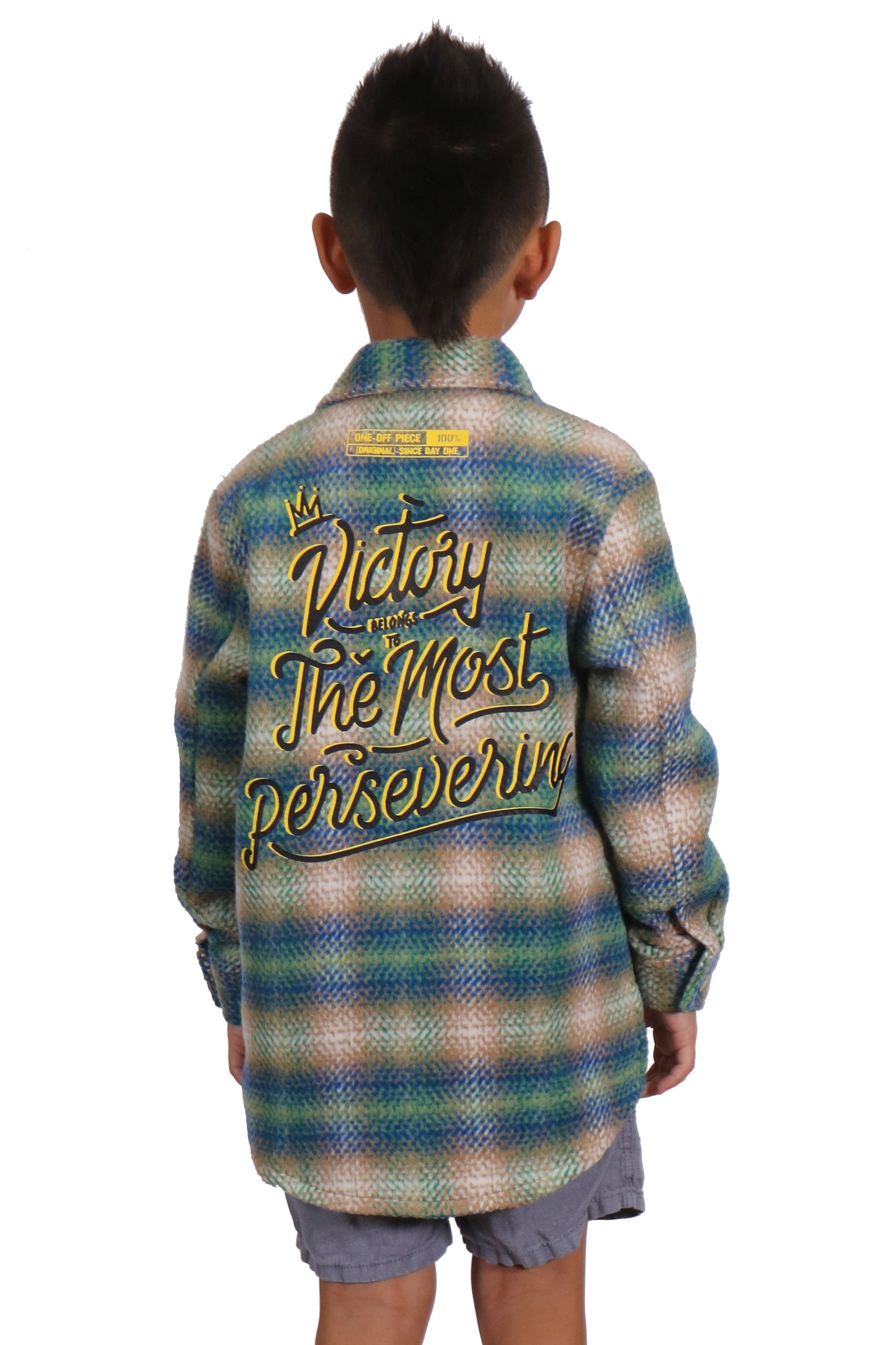 Camisa exterior de franela extragrande LAWN para niños