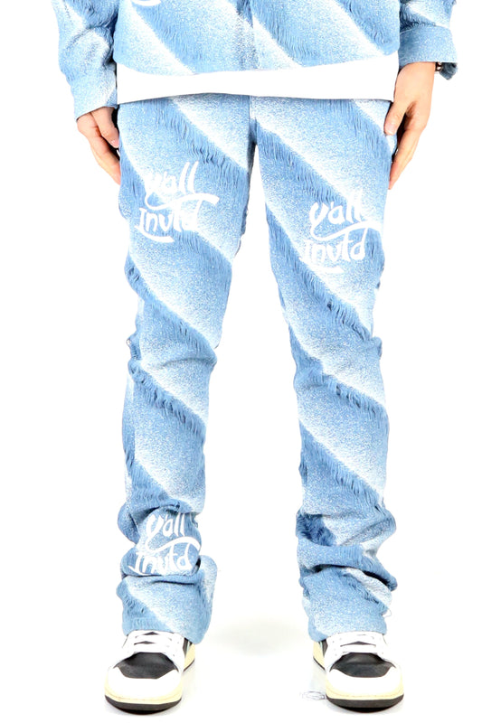 Pantalón de mezclilla de corte entallado con estampado jacquard de primera calidad para hombre de DUSTY.
