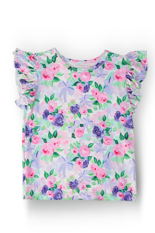 Lavender Love S/S Ruffle Tee