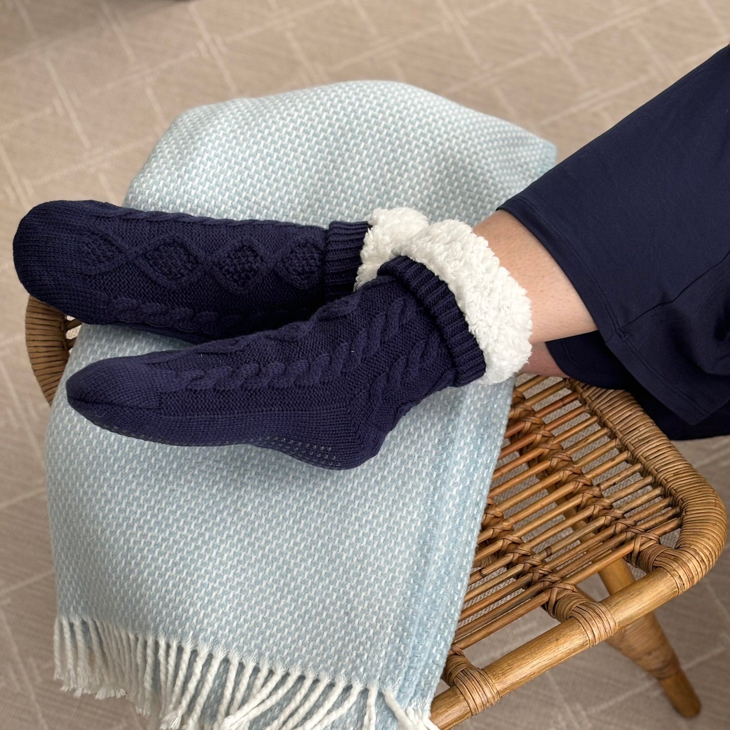 Calcetines pantuflas en azul marino