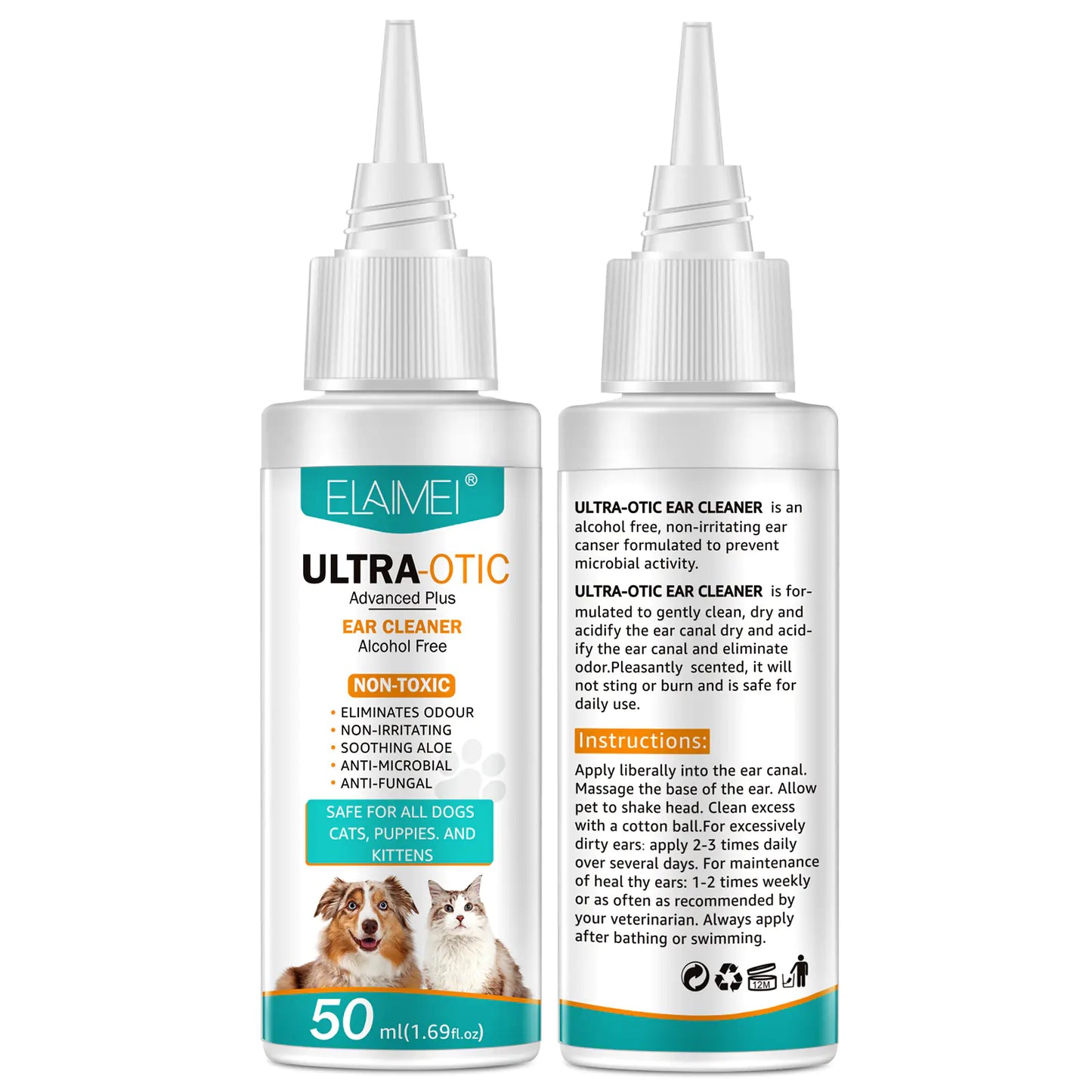 Limpiador de oídos para mascotas 50 ml