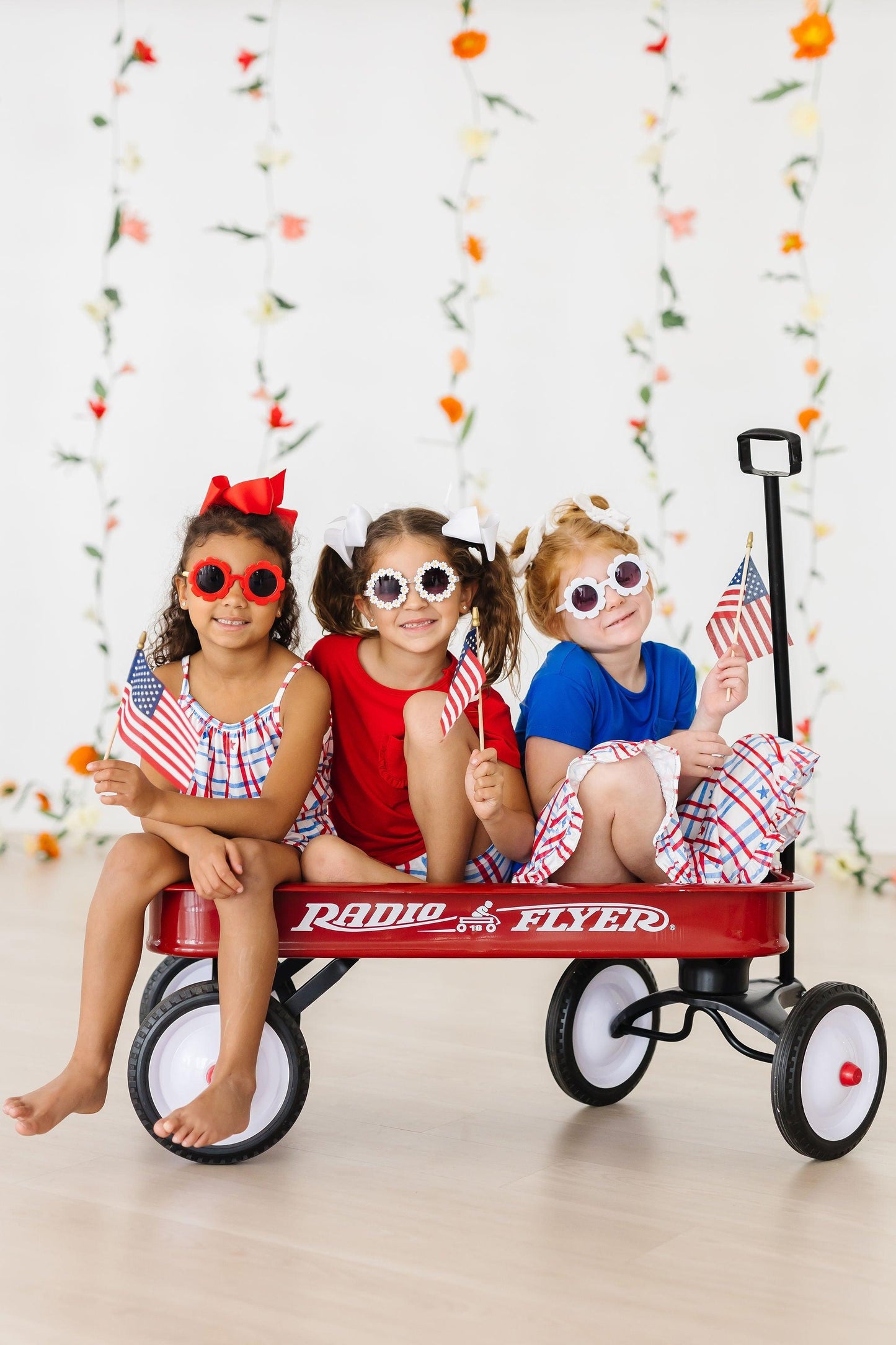 SALE Patriotic Plaid Ruffle Twirl Skort