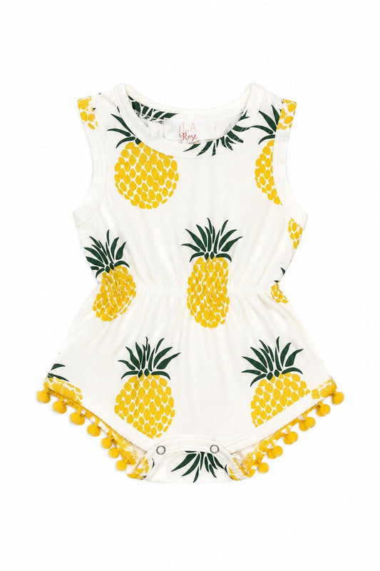 Pineapple Pom Pom Romper