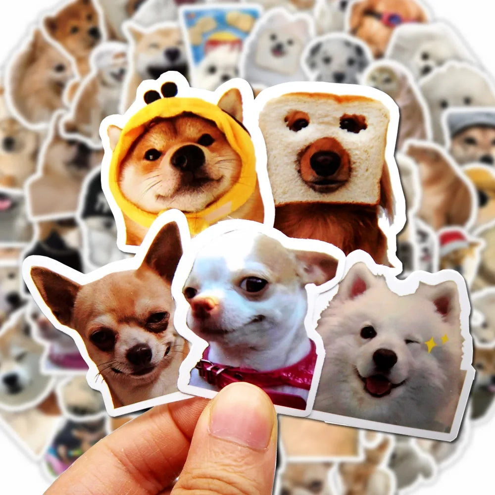 10/50/100 piezas de pegatinas divertidas para perros
