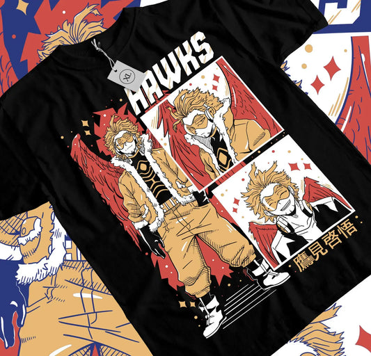 Camiseta Wing Hero Hawks: Keigo Takami Anime Manga Tee