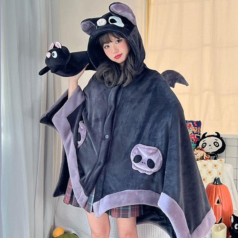 Capa de murciélago de peluche