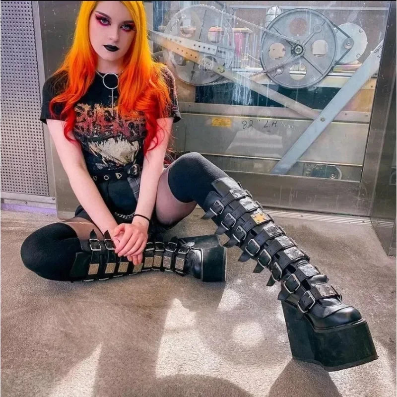 Botas de cosplay para mujer - Plataformas de tacón alto para mujer