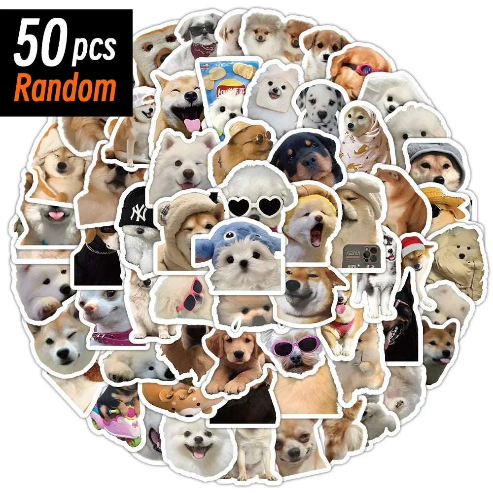 10/50/100 piezas de pegatinas divertidas para perros