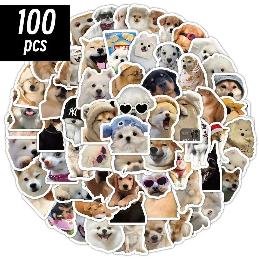 10/50/100 piezas de pegatinas divertidas para perros