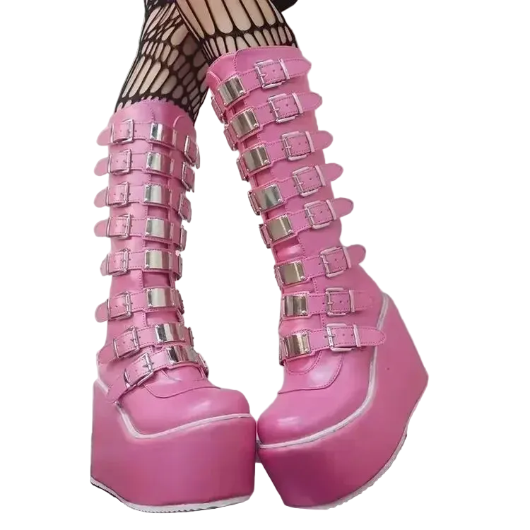 Botas de cosplay para mujer - Plataformas de tacón alto para mujer