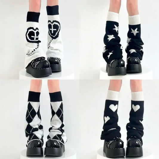 Y2K Punk Knitted Leg Warmers