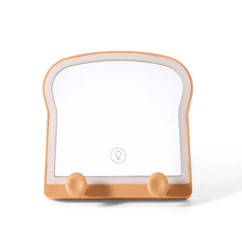 Espejo de Maquillaje LED Tostada Kawaii