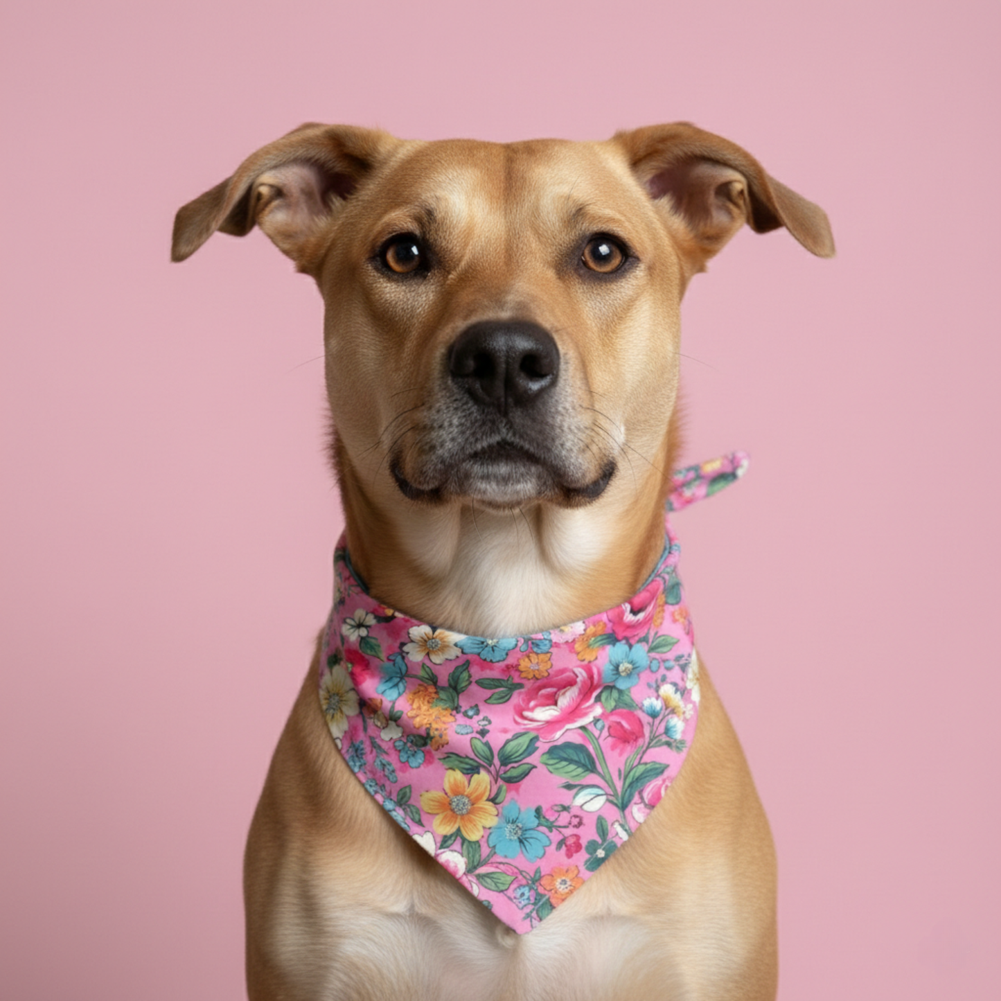 Pañoleta para perro con flores primaverales