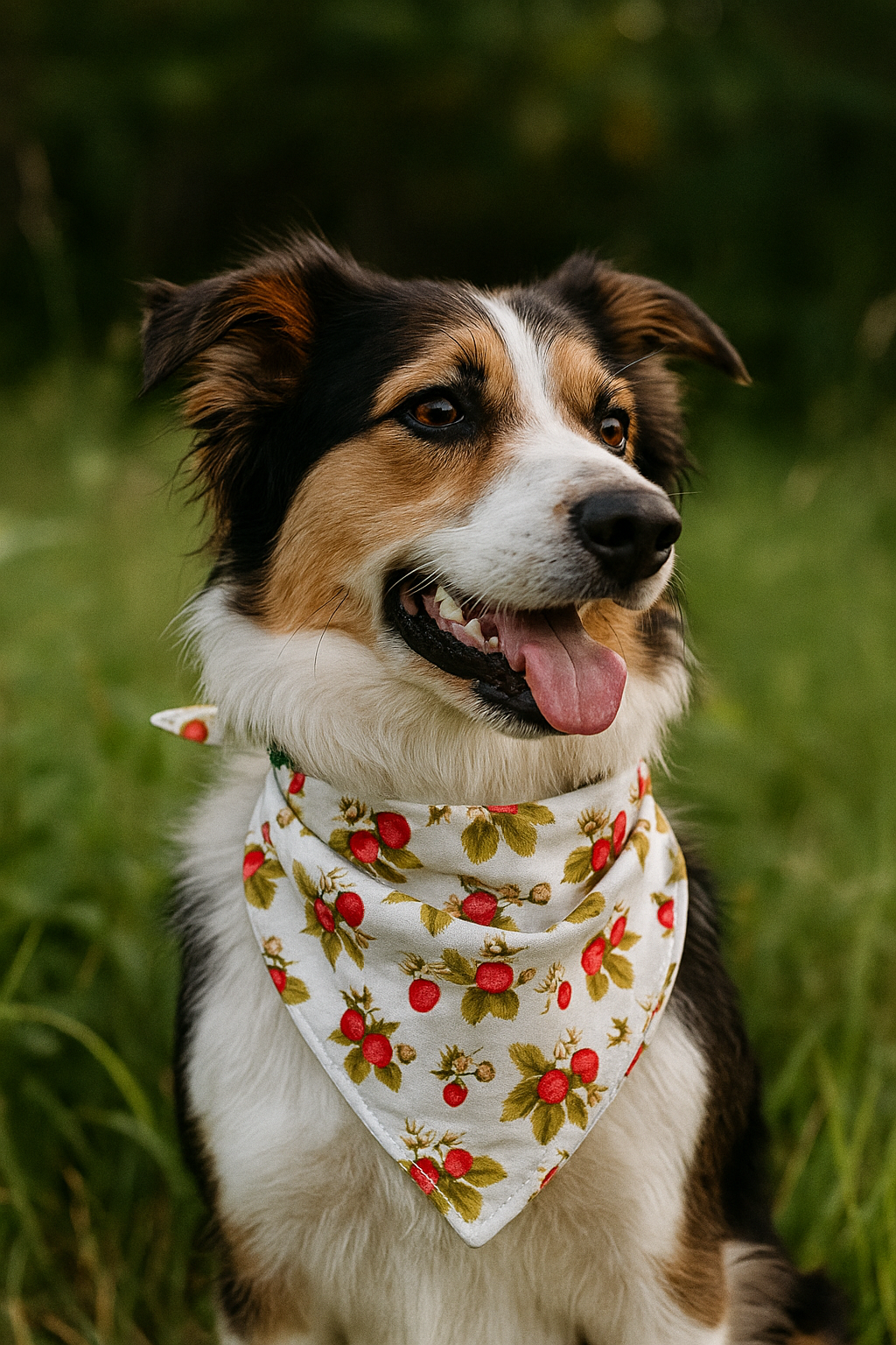 Bandana de perro con fresas