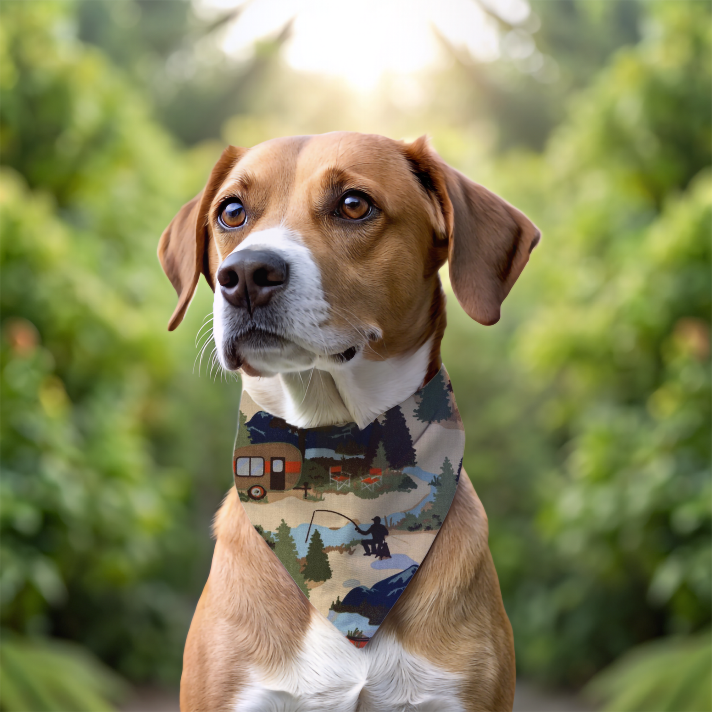 Bandana para perros para acampar