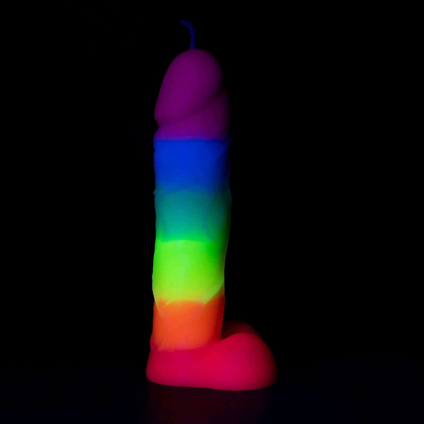Big Flamer – Velas de cera para pene arcoíris – Velas multicolores para penes