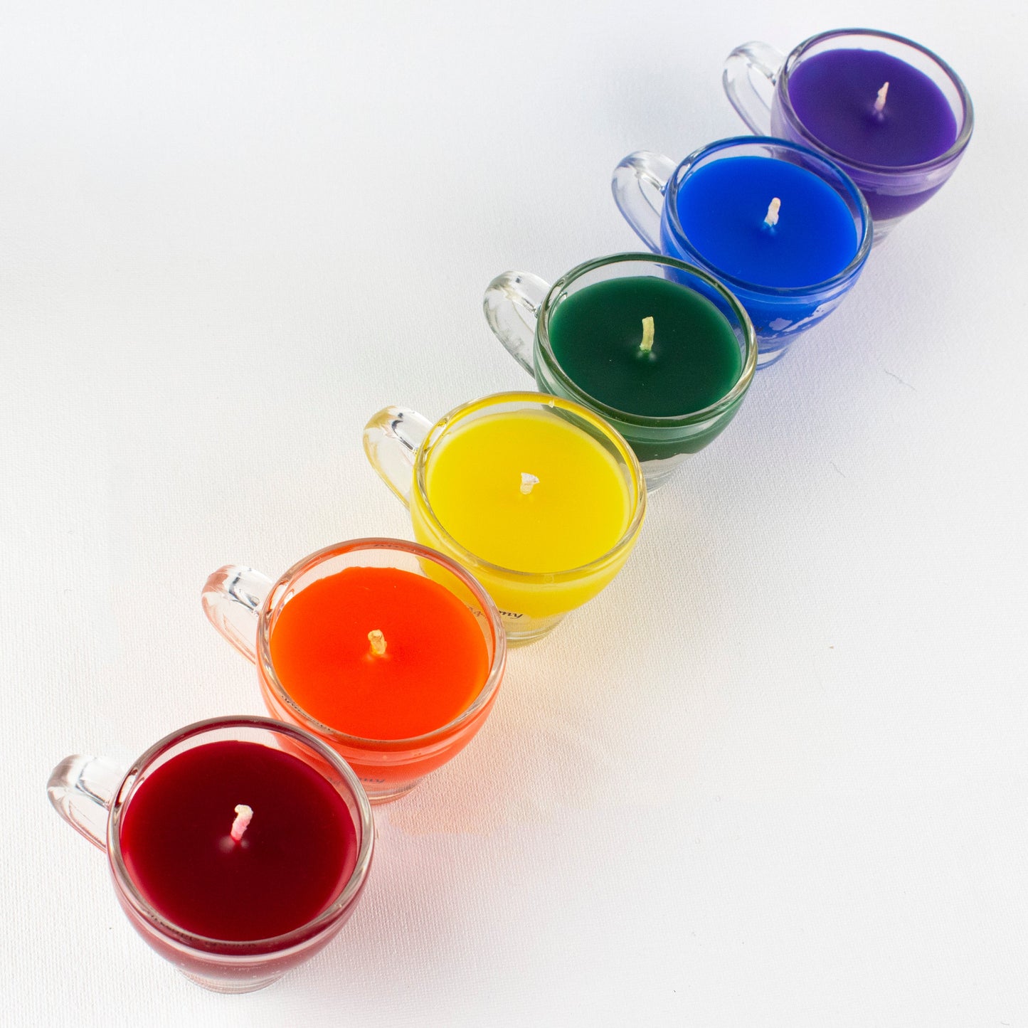 Vela de cera Teacup Play - Baja temperatura - Parafina - Regular y luz negra - Mini