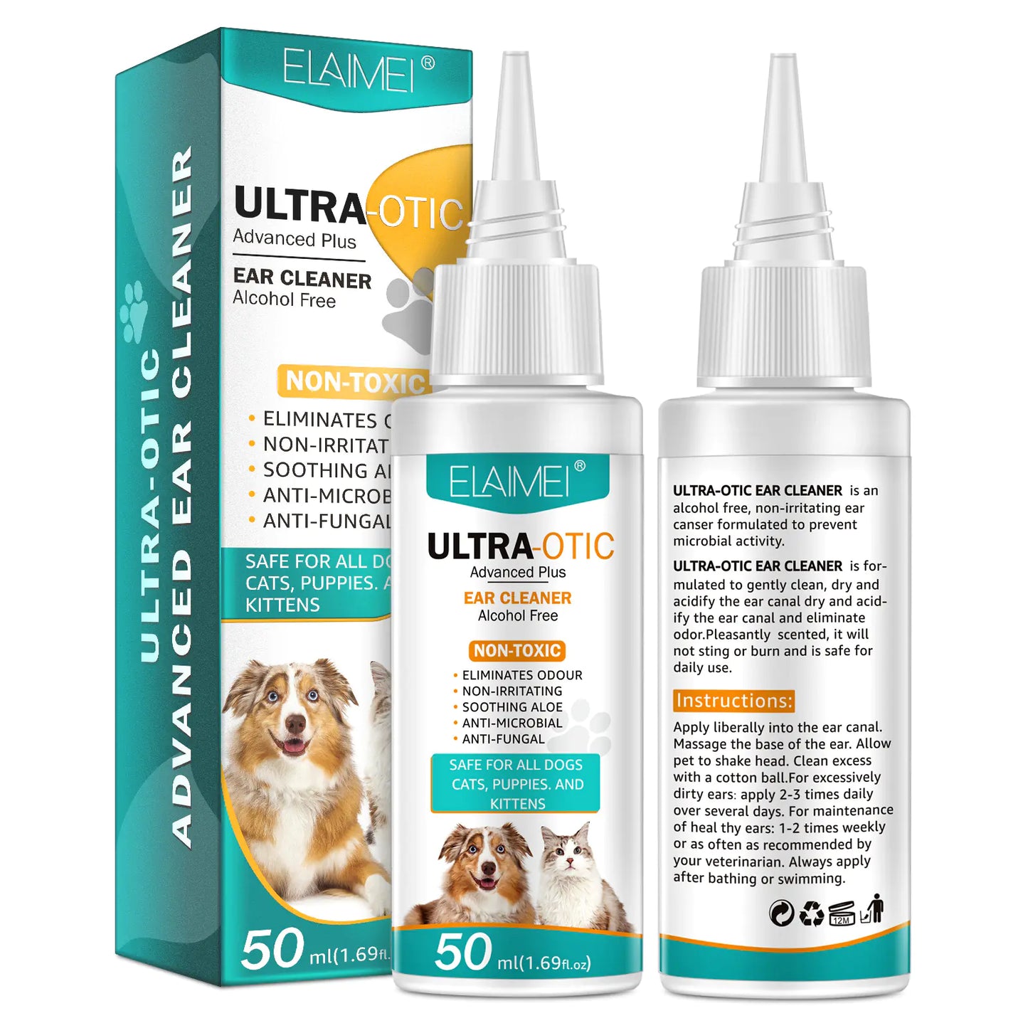 Limpiador de oídos para mascotas 50 ml