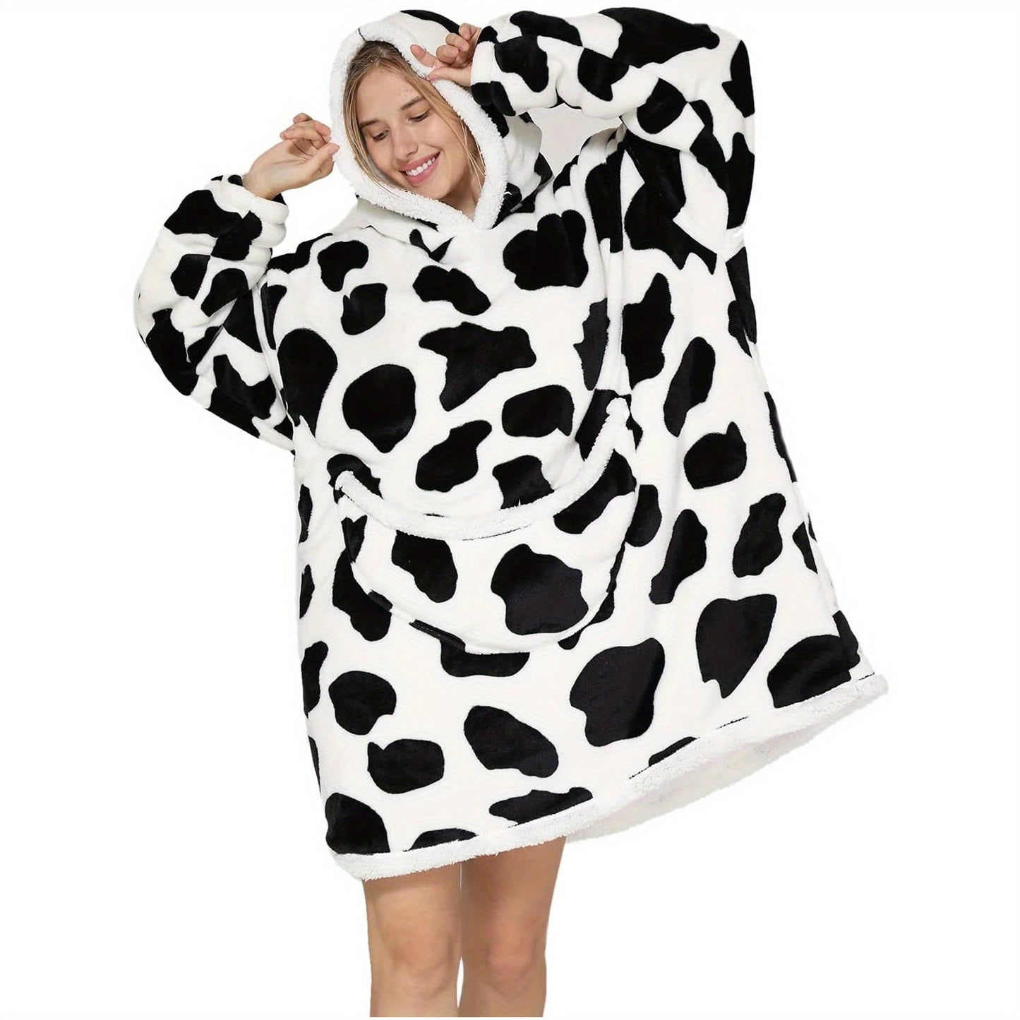 Manta extragrande con capucha, forro polar sherpa para mujer, ultrasuave y cálida, ideal como regalo.