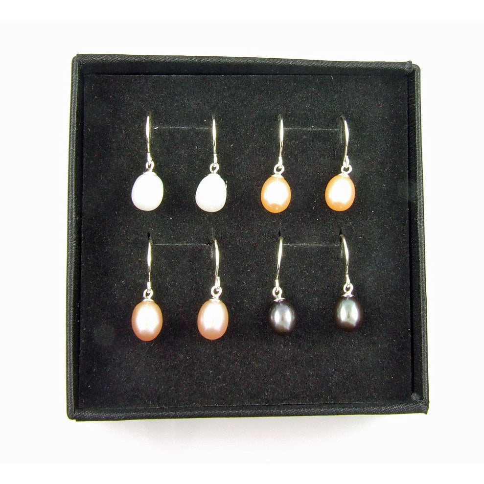 Juegos de joyas de plata de ley con perlas de agua dulce