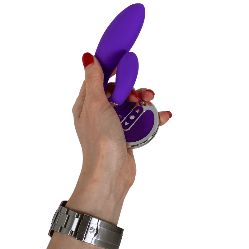 Athena - Consolador con control remoto y vibrador pulsante