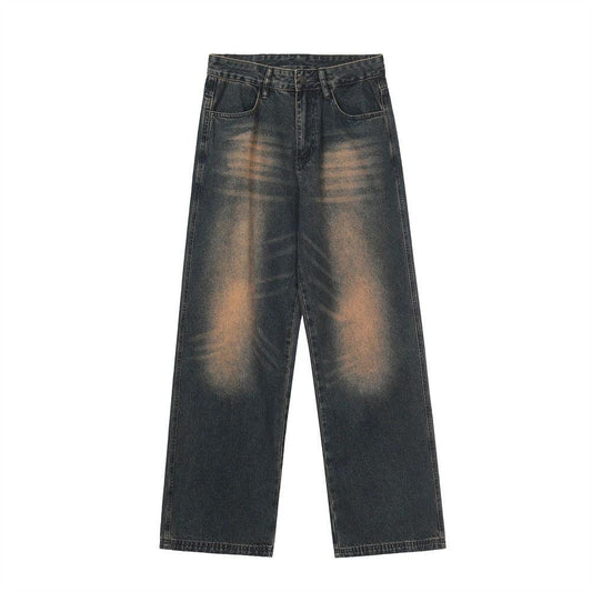Pantalones retro lavados con agua para hombre
