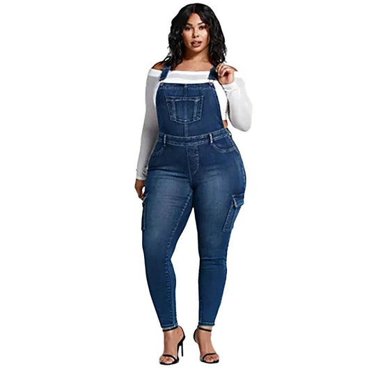 Monos vaqueros de talla grande populares para mujer