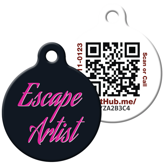 Etiqueta QR para mascotas de PetHub - Artista del escape