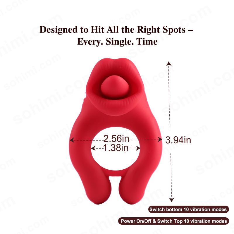 BEKEY| Anillo para el pene con estimulador de clítoris y testículos para parejas