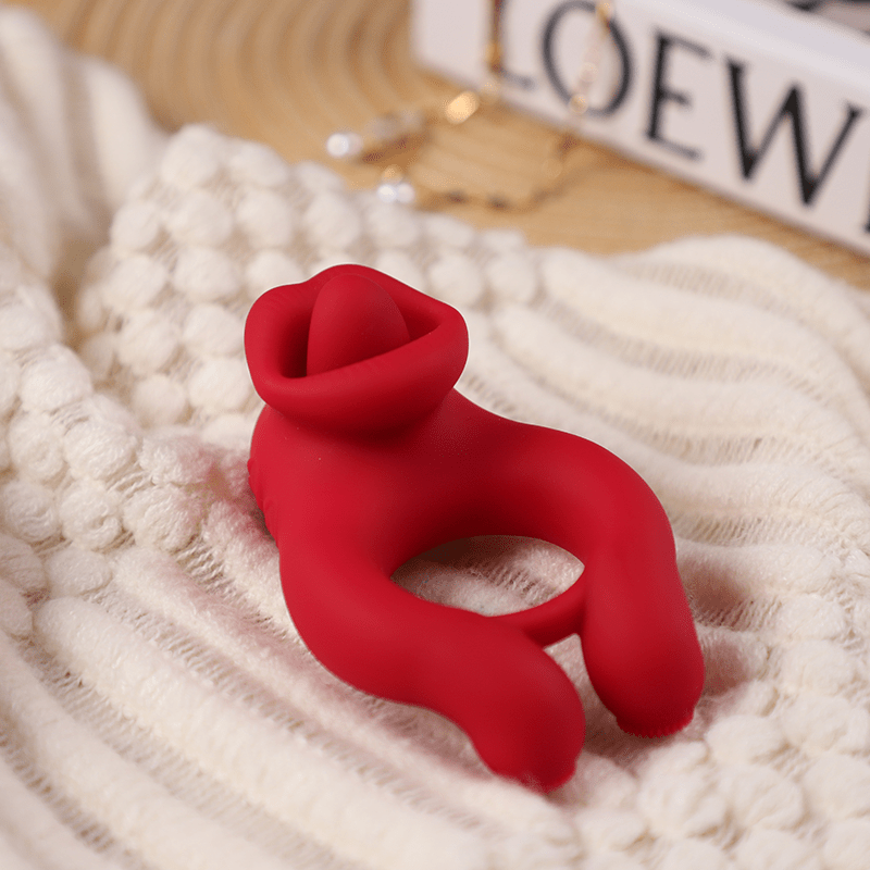 BEKEY| Anillo para el pene con estimulador de clítoris y testículos para parejas