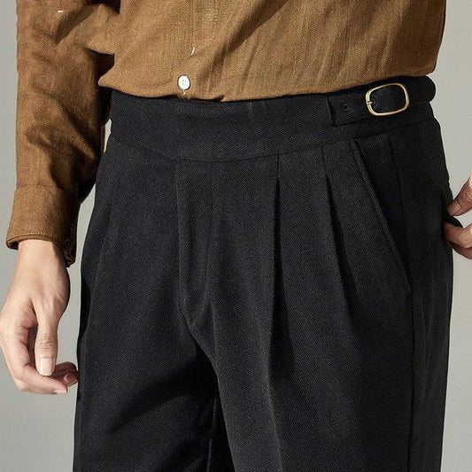 Pantalones casuales de negocios de corte entallado para hombre