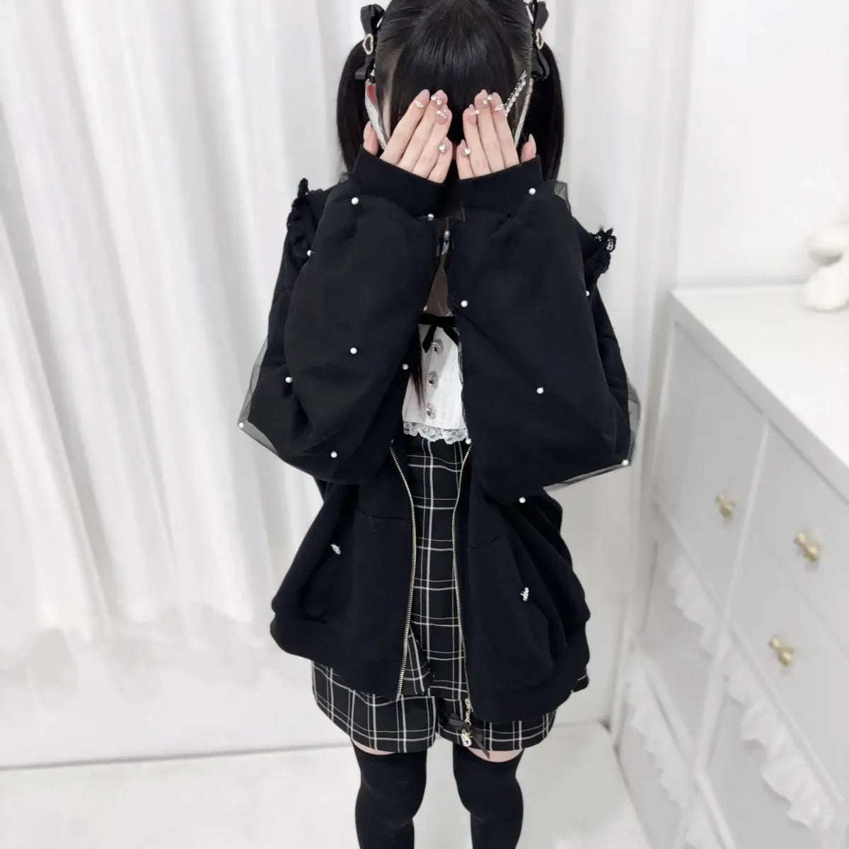 Sudadera con capucha de orejas de conejo Kawaii Harajuku