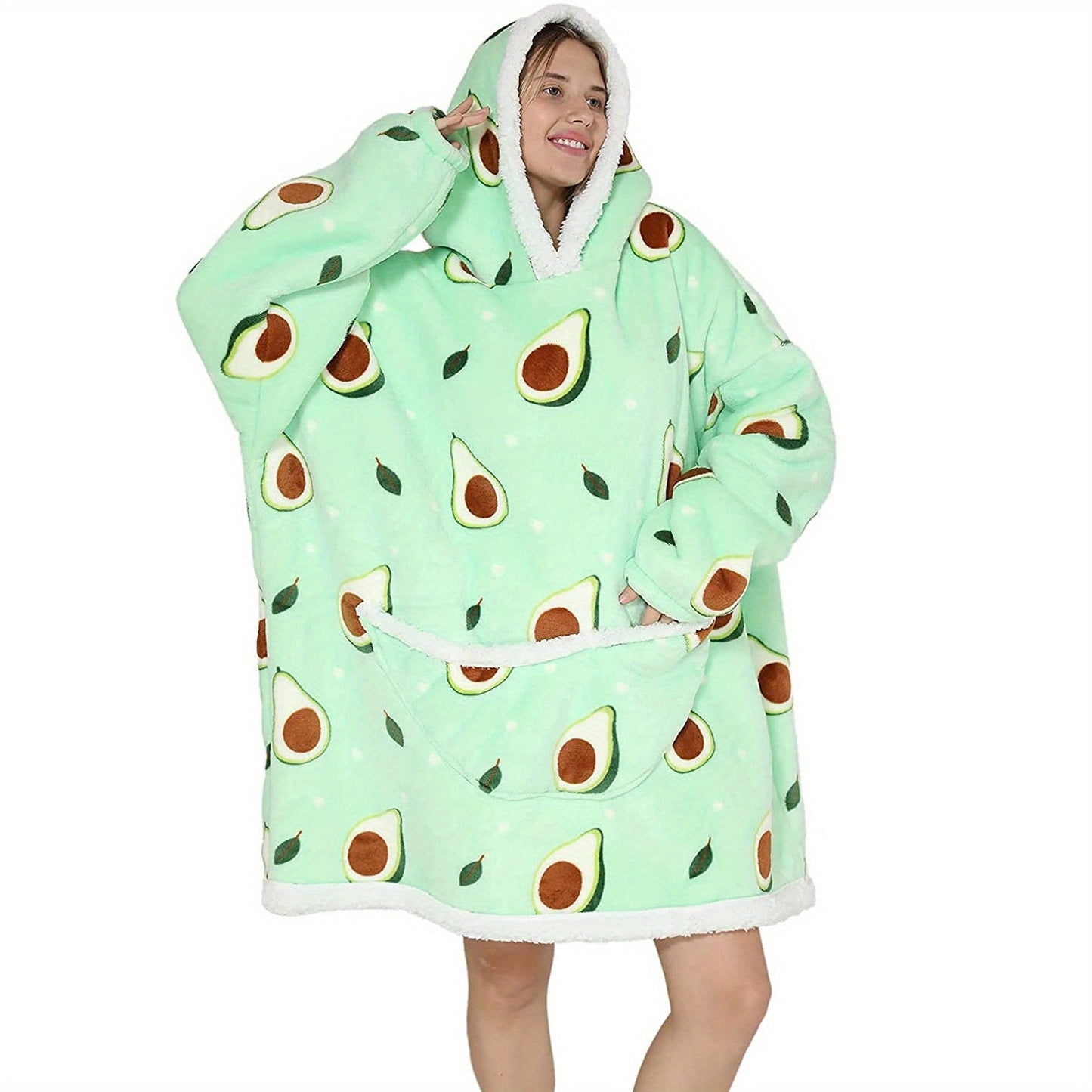 Manta extragrande con capucha, forro polar sherpa para mujer, ultrasuave y cálida, ideal como regalo.