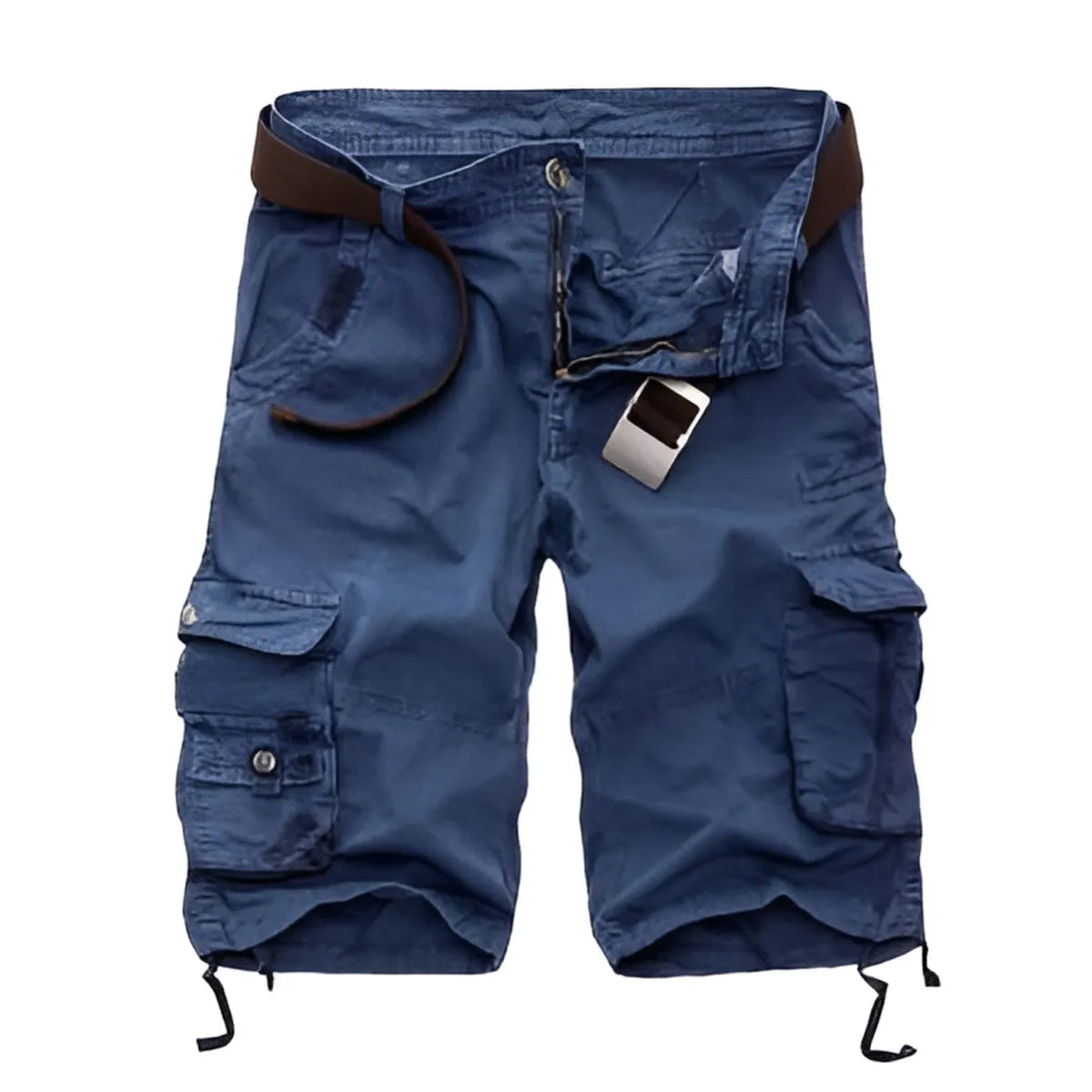 Pantalones cortos cargo de mezclilla con camuflaje militar