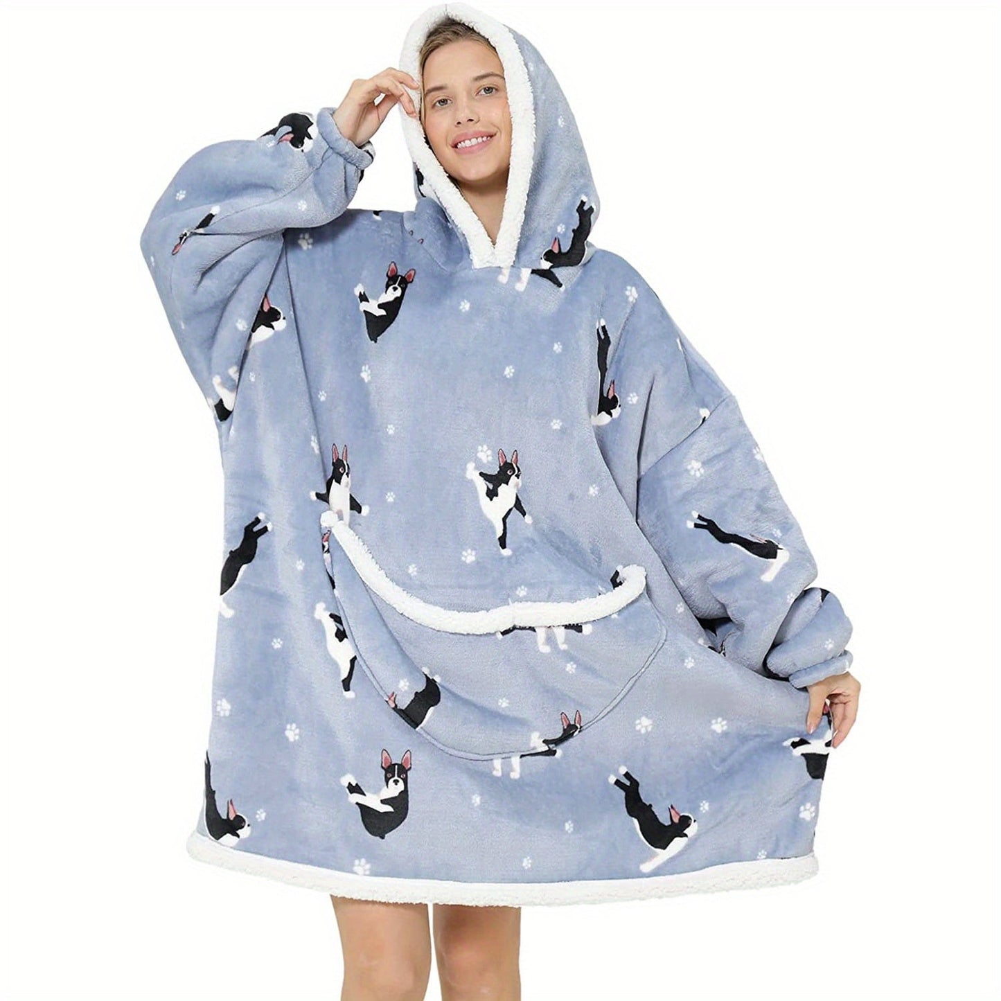 Manta extragrande con capucha, forro polar sherpa para mujer, ultrasuave y cálida, ideal como regalo.