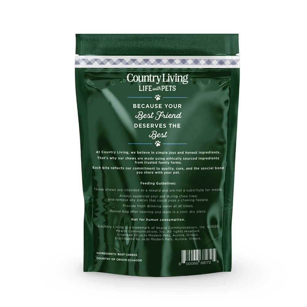 Premios para perros Country Living de 10 x 10 cm con sabor a pollo (5 unidades) - Masticables naturales, ricos en proteínas y de larga duración