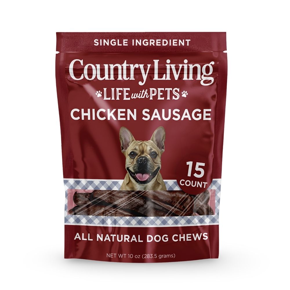 Premios para perros Country Living de 10 a 13 cm con sabor a carne de res (10 a 13 cm) – Bolsa de 15 unidades – Premios suaves y masticables, ricos en proteínas, para entrenamiento y recompensas – Sin cereales, sabores ni conservantes artificiales