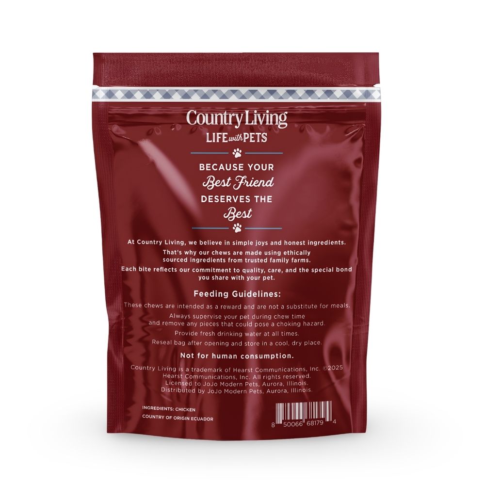 Premios para perros Country Living de 10 a 13 cm con sabor a carne de res (10 a 13 cm) – Bolsa de 15 unidades – Premios suaves y masticables, ricos en proteínas, para entrenamiento y recompensas – Sin cereales, sabores ni conservantes artificiales