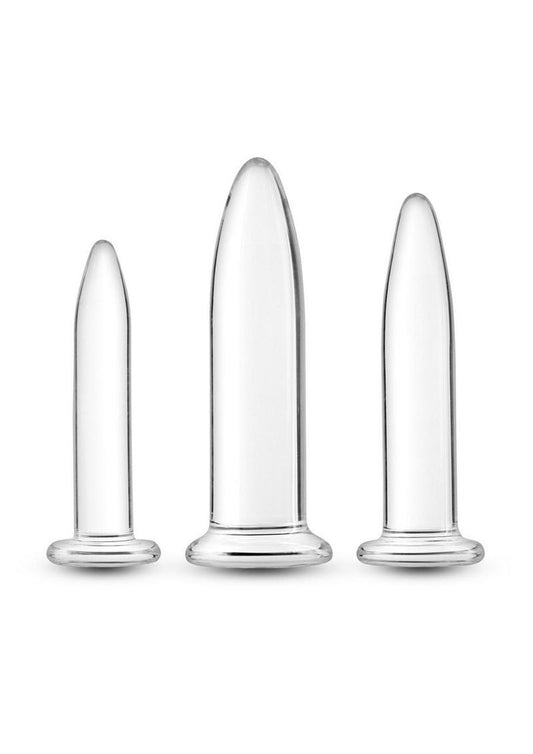 Kit de entrenamiento de cristal, juego de tapones anales de vidrio premium
