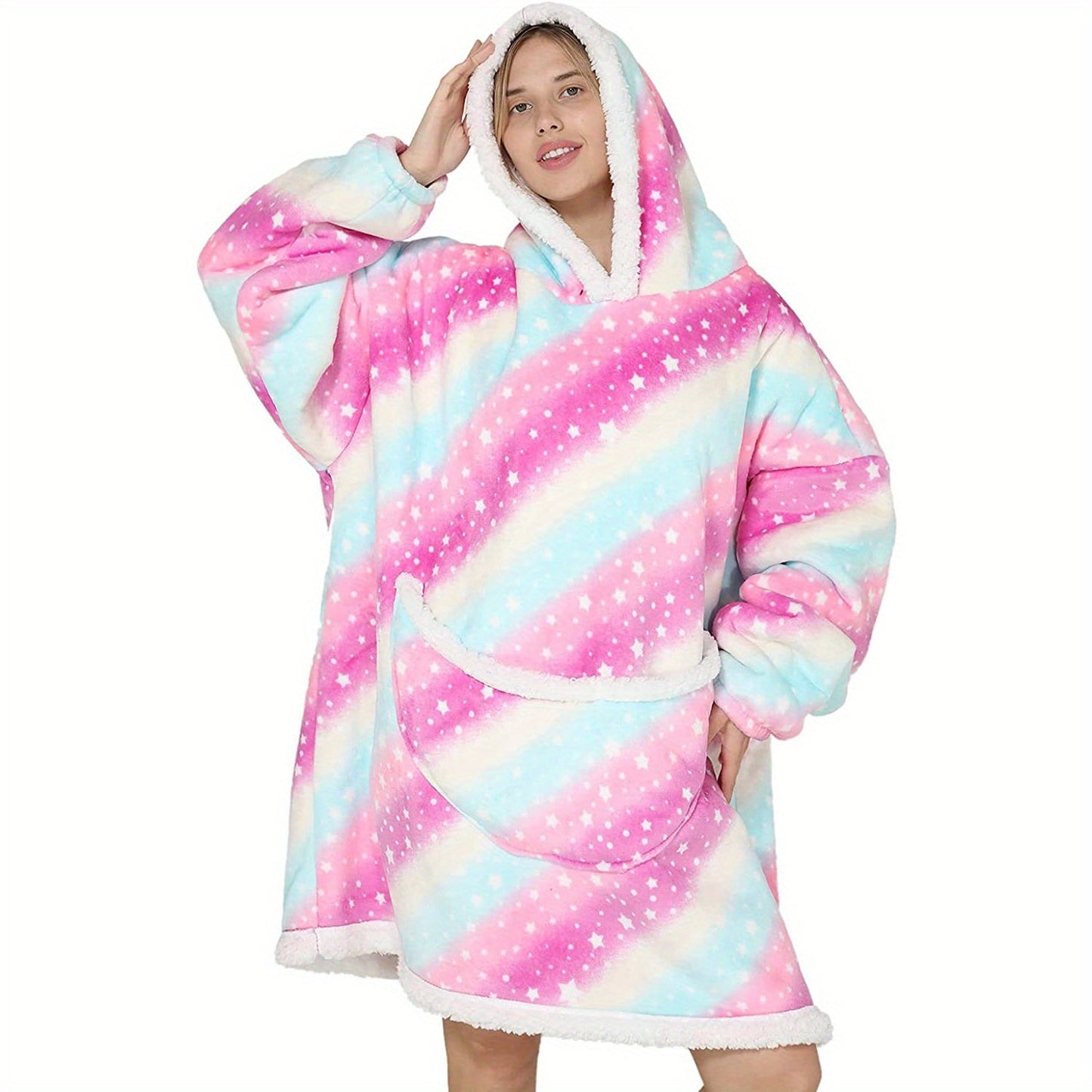 Manta extragrande con capucha, forro polar sherpa para mujer, ultrasuave y cálida, ideal como regalo.
