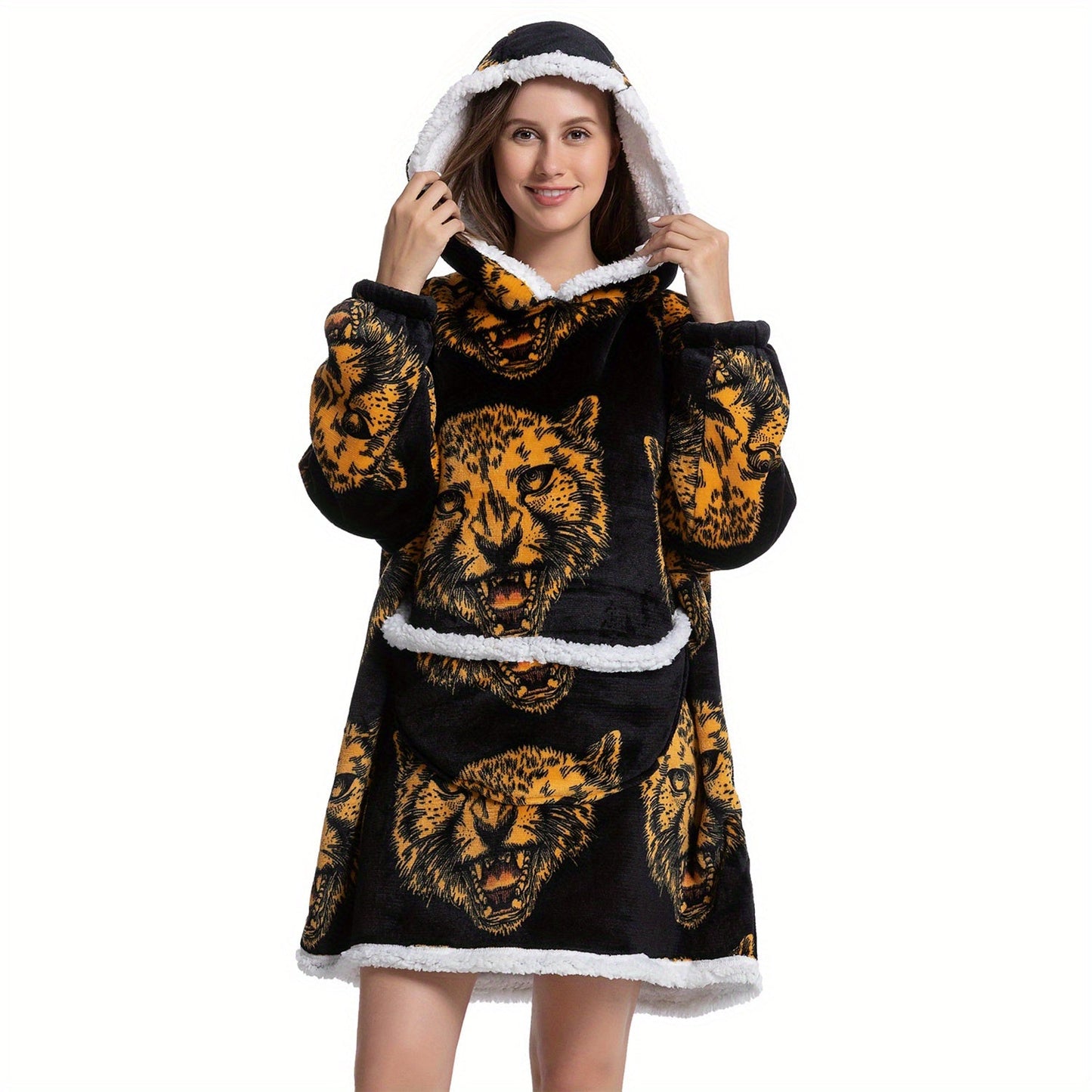 Manta extragrande con capucha, forro polar sherpa para mujer, ultrasuave y cálida, ideal como regalo.