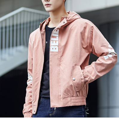Chaqueta de trabajo informal con capucha para hombre