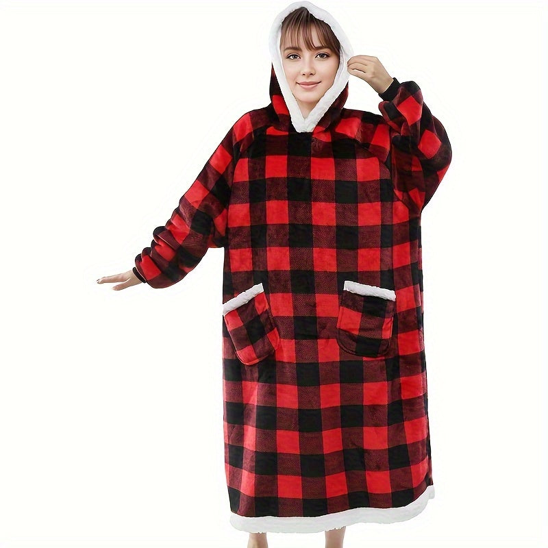 Manta con capucha supersuave y usable para mujer y hombre, sudadera sherpa extragrande con bolsillo, cálida y cómoda para adultos.