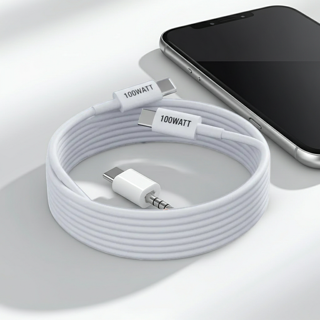 Adaptador de audio USB-C a 3,5 mm con carga PD para iPhone 15/16 Pro Max (paquete de 2)