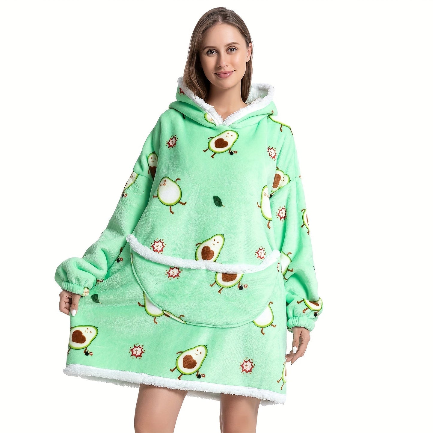 Manta extragrande con capucha, forro polar sherpa para mujer, ultrasuave y cálida, ideal como regalo.